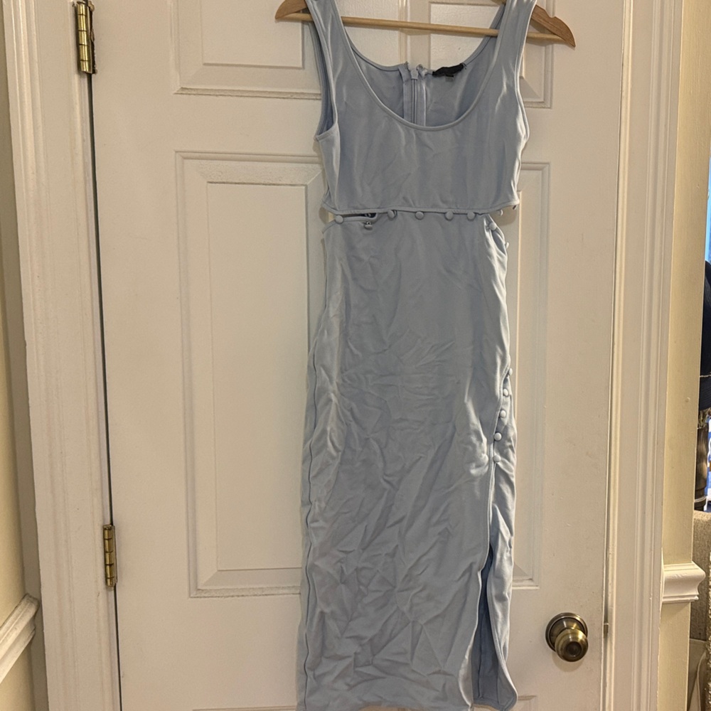Elegant Blue Midi Dress
